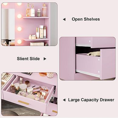 IDEALHOUSE 61" Lighted Makeup Vanity