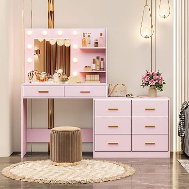 IDEALHOUSE 61" Lighted Makeup Vanity