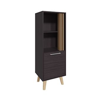 Vance 47" High One Door Cabinet With Two Open Shelves