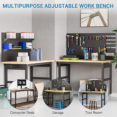 IDEALHOUSE Heavy-Duty Adjustable Workbench