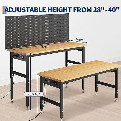 IDEALHOUSE Heavy-Duty Adjustable Workbench
