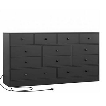 IDEALHOUSE 12-Drawer Dresser with Outlets