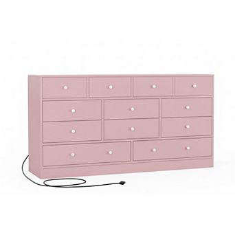 IDEALHOUSE 12-Drawer Dresser with Outlets