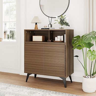 IDEALHOUSE Fluted Storage Cabinet