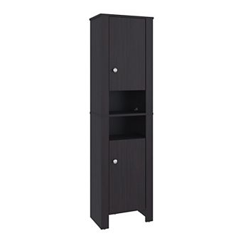 Vanessa Bathroom Cabinet with Auxiliary Storage Modern Freestanding Organizer.