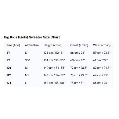 Girls Solid Color Drop Shoulder Sweater