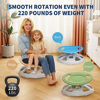 IDEALHOUSE Kids Sensory Swivel Chair - Spinning Balance Training Seat with Safety Handle