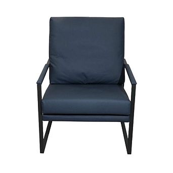 Thick Padded Backrest Modern Armchair