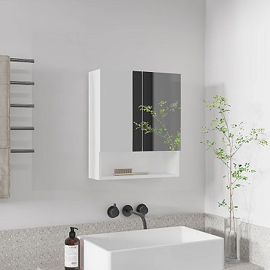 Wanna 23" High Double Door Medicine Cabinet With Three Shelves For Bathroom