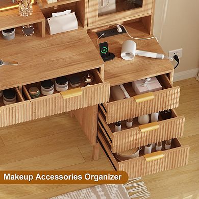 IDEALHOUSE Modern Lighted Makeup Vanity