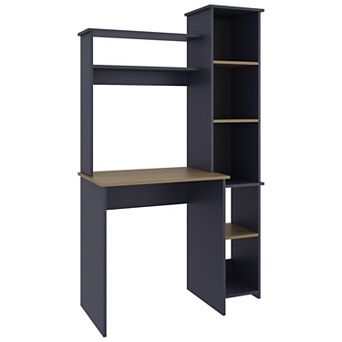 Versalles Writing Desk, Modern Studio or Office Desk, Two Superior Shelves.