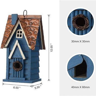 Wood Garden Bird House Decorative