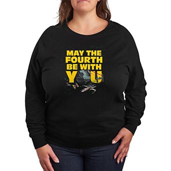 Plus Size Star Wars May The Fourth Be With You French Terry Long Sleeve Tee