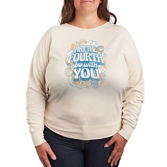 Plus Size Star Wars May The Fourth Be With You French Terry Long Sleeve Tee