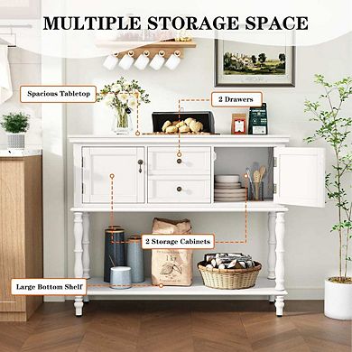 Console Table with 2 Drawers & Storage