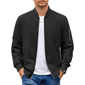 Men’s Stylish Bomber Jacket for Fall with Pockets