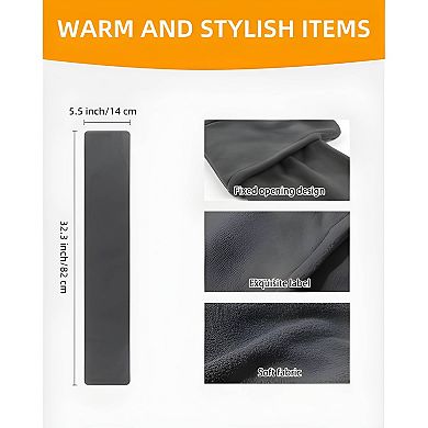 Soft Polar Fleece Scarf, Neck Warmer for Cold Winter Weather