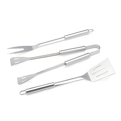 Stainless Steel BBQ Grilling Tool Set, 4-Piece Barbecue Utensils with Carry Bag