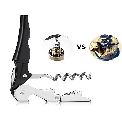 Professional Wine Corkscrew Set with Durable Steel Hinges for Servers