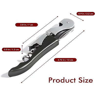 Professional Wine Corkscrew Set with Durable Steel Hinges for Servers