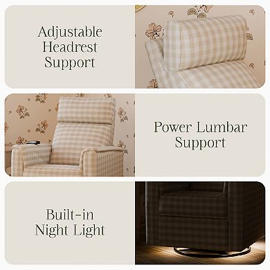 Namesake Willa Deluxe Power Recliner & Swivel Glider with Heat & Massage