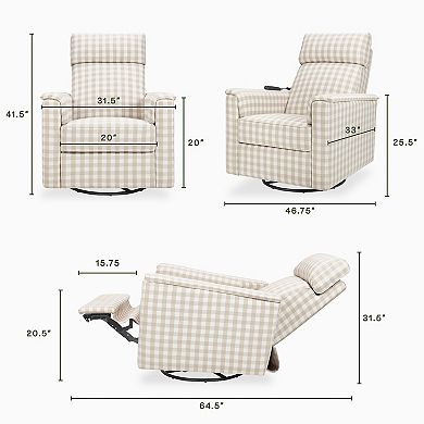 Namesake Willa Deluxe Power Recliner & Swivel Glider with Heat & Massage