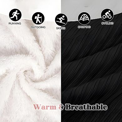 Winter Infinity Scarf, Double-Layer Fleece-Lined Neck Warmer