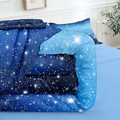 DIACHO Galaxy Starry Sky Comforter Set Blue Gradient-gb5002 Queen