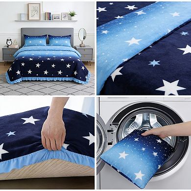 DIACHO Galaxy Starry Sky Comforter Set Blue Gradient-gb5002 Queen