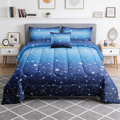 DIACHO Galaxy Starry Sky Comforter Set Blue Gradient-gb5002 Queen
