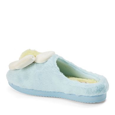 Dearfoams Rosie Women's Furry Clog Slippers With Flower Accent
