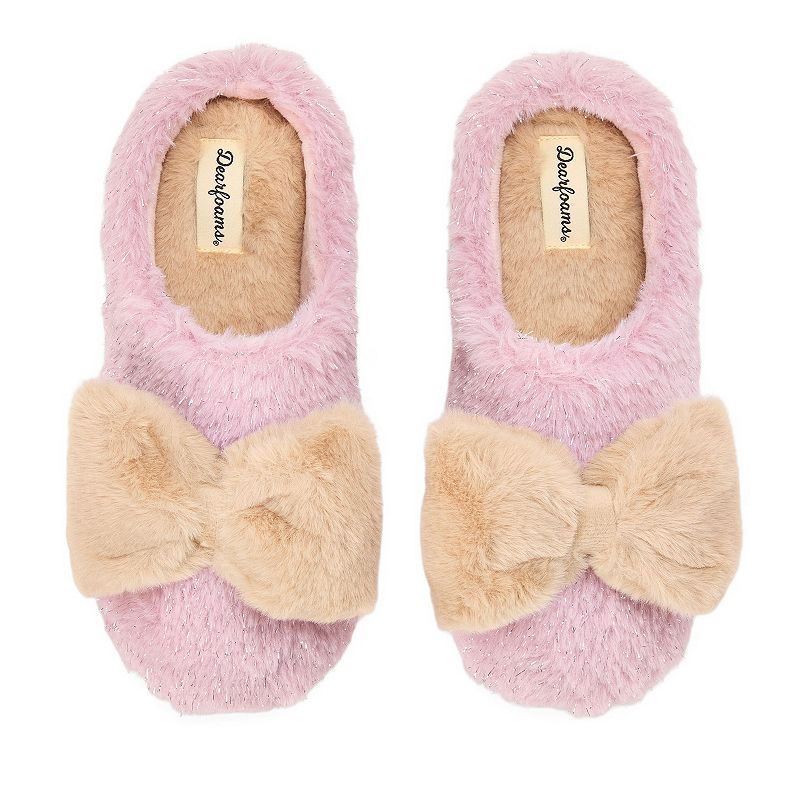 Dearfoams Rosie Women's Furry Clog Slippers, 