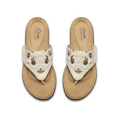 Clarks® Laurieann Mia Women's Leather Flip Flop Sandals