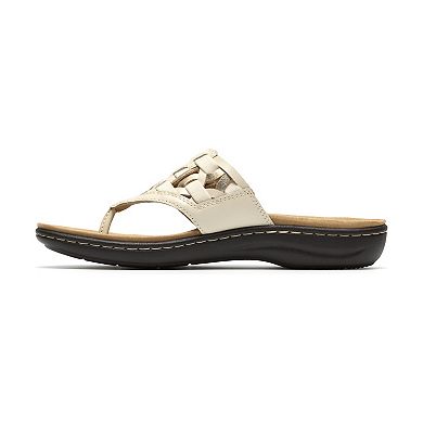 Clarks® Laurieann Mia Women's Leather Flip Flop Sandals