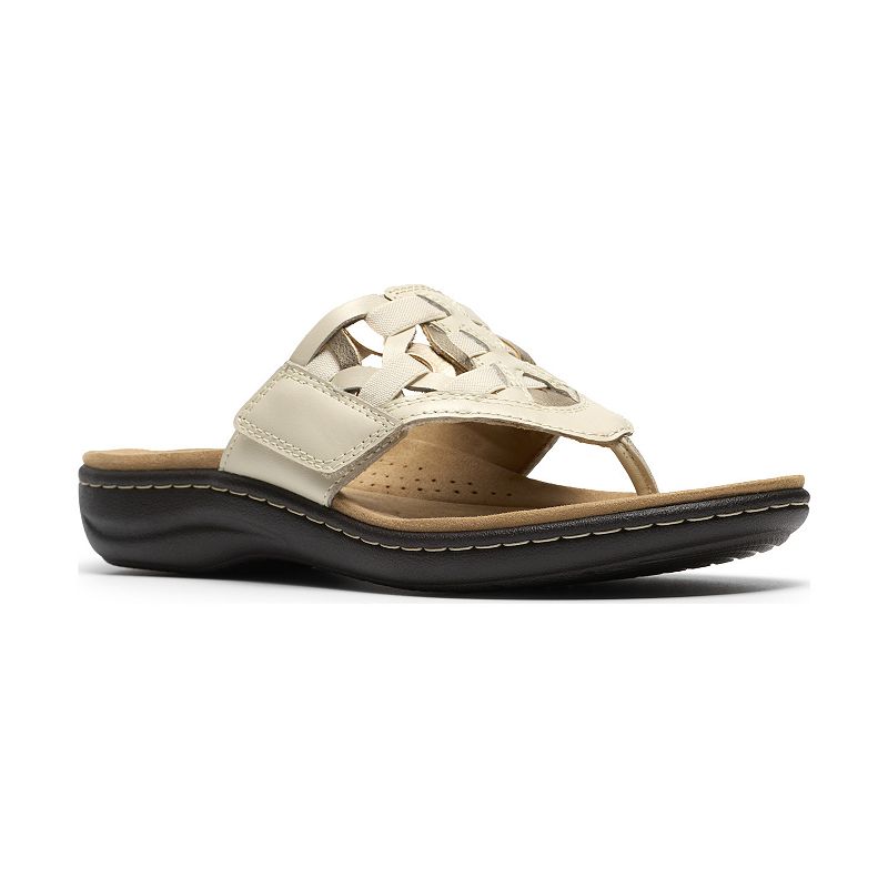 Clarks® Laurieann Mia Women's Leather Flip Flop Sandals, 