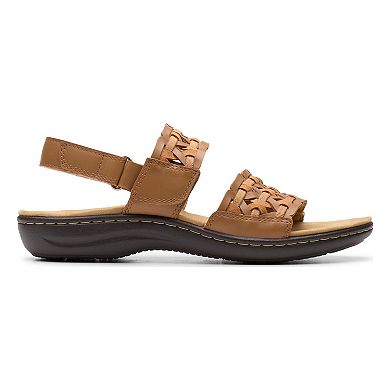 Clarks® Laurieann Lily Women's Flat Leather Slip-On Sandals