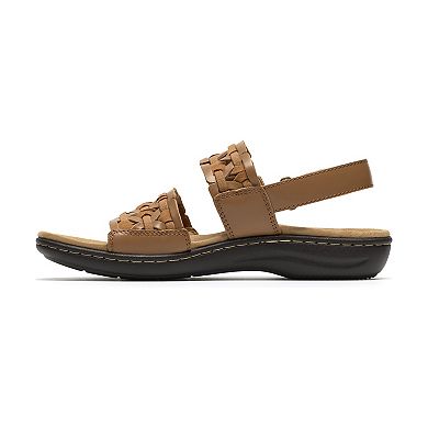 Clarks® Laurieann Lily Women's Flat Leather Slip-On Sandals