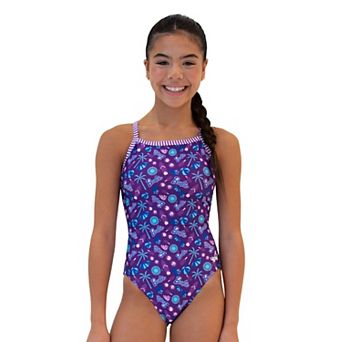 Women's Little Dolfin Uglies Multi Barbie Print One-Piece Swimsuit