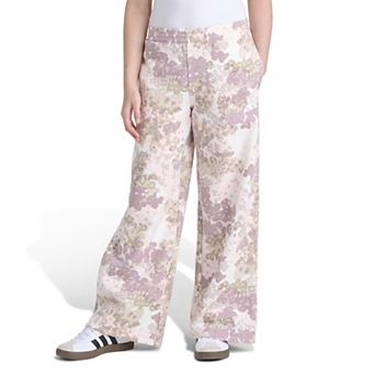 Girls 7-16 adidas Printed Fleece Wide Leg Pants with Elastic Waistband
