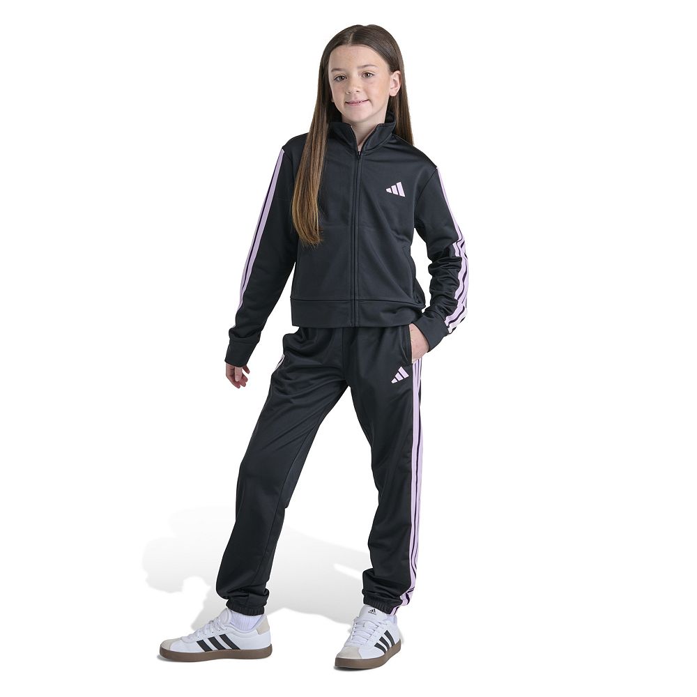 Girls 7-16 adidas 2-Piece Long Sleeve Full-Zip Jacket & Wide Leg Pant Set