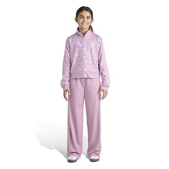 Girls 7-16 adidas 2 pc Long Sleeve Full-Zip Jacket & Wide Leg Pant Set