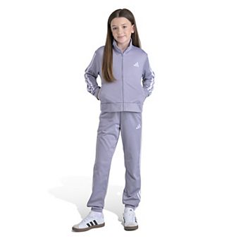 Girls 7-16 adidas 2 pc Long Sleeve Full-Zip Jacket & Wide Leg Pant Set