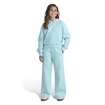 Girls 7-16 adidas 2 pc Long Sleeve Hooded Pullover & Wide Leg Pant Set