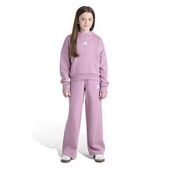 Girls 7-16 adidas 2 pc Long Sleeve Hooded Pullover & Wide Leg Pant Set