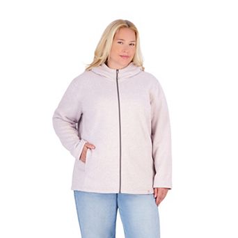Plus Size ZeroXposur Brussels Full-Zip Hooded Fleece Sweater