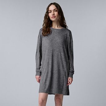 Women's Simply Vera Vera Wang Long Sleeve Knit Sleepshirt