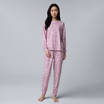 Women's Simply Vera Vera Wang Long Sleeve Pajama Top & Pajama Jogger Set