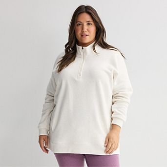 Plus Size Tek Gear® Ultrasoft Fleece Quarter Zip Tunic