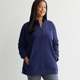 Plus Size Tek Gear® Ultrasoft Fleece Quarter Zip Tunic