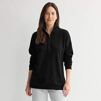 Petite Tek Gear® Ultrasoft Fleece Tunic Quarter Zip Pullover